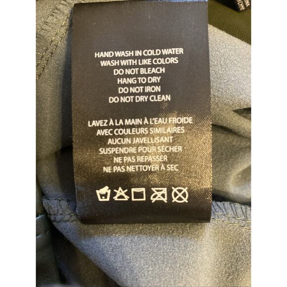 Studio | Badgley Mischka |Olive Green Polyurethane Pull On Stretch Pants - Small - Picture 10 of 12